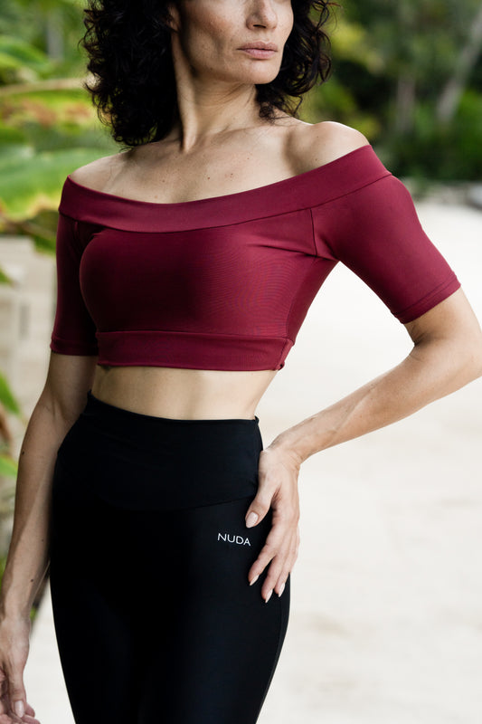 Sandy Cropped Top - Indian Red